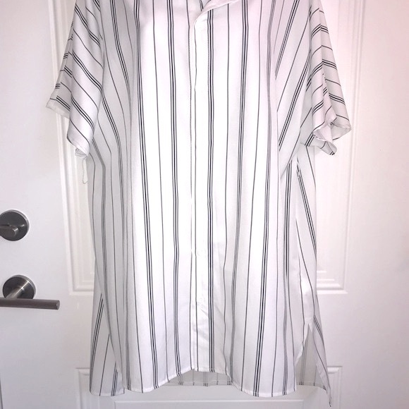 🔴 4/$15 CUPSHE Striped Button Front Kimono SS Cover Up size S NWT * no belt - Picture 5 of 13